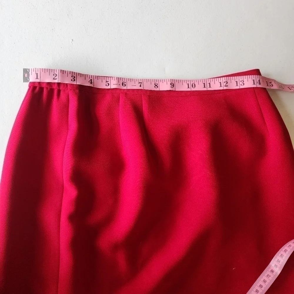 Vintage Kasper & Company ASL Red women's Skirt Size 10.